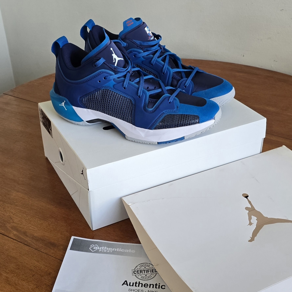 Air Jordan 37 Low Fraternity Military Blue Size 14 Style DV9909-401